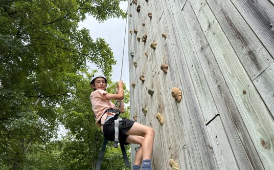 Climbing at Camp Watson Woods