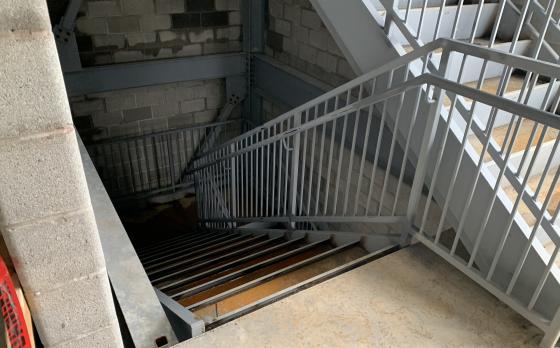 construction progress at the Sands Family YMCA in January 2023