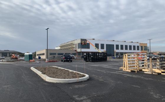 construction progress from April 2023 at the Sands Family YMCA