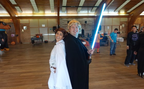 YMCA members in star wars costumes at The Y at Watson Woods