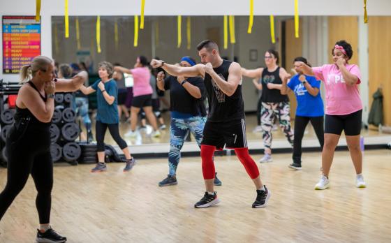 a group exercise class at the westside family ymca