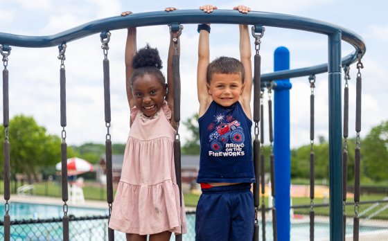 Kids Playing on the Playground at Camp Northpoint