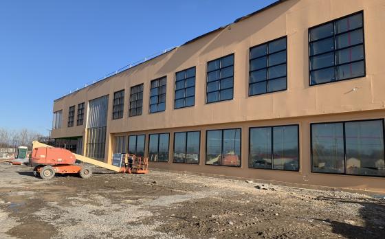 construction progress in March 2023 at the Sands Family YMCA